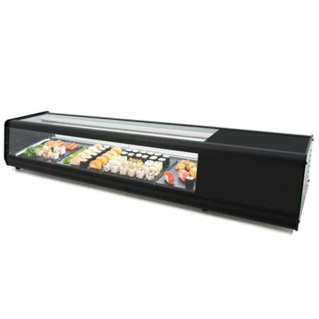 Vitrina de tapes refrigerada superfície recta 8 safates GN 1/3 per a sushi