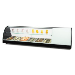 Vitrina de tapas refrigerada 6 bandejas GN 1/3 doble piso