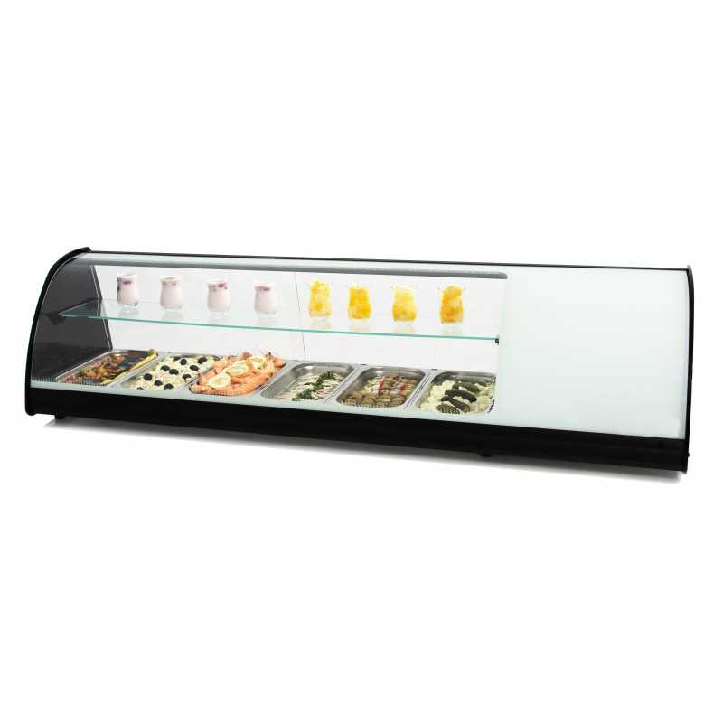Vitrina de tapes refrigerada 6 safates GN 1/3 doble pis