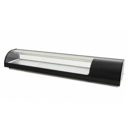 Vitrina de tapes refrigerada superfície corba 8 safates GN 1/3 per a sushi