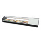 Curved surface refrigerated tapas display case 8 GN 1/3 trays for sushi