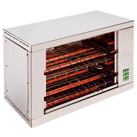 Tostadora eléctrica doble con resistencias de cuarzo