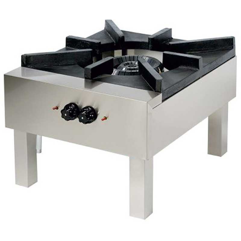 Paeller industrial de gas propà 2 cremadors