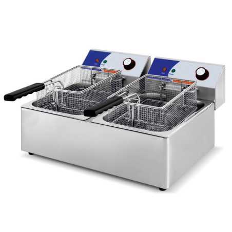 Friteuse de table électrique professionnelle 12 litres double