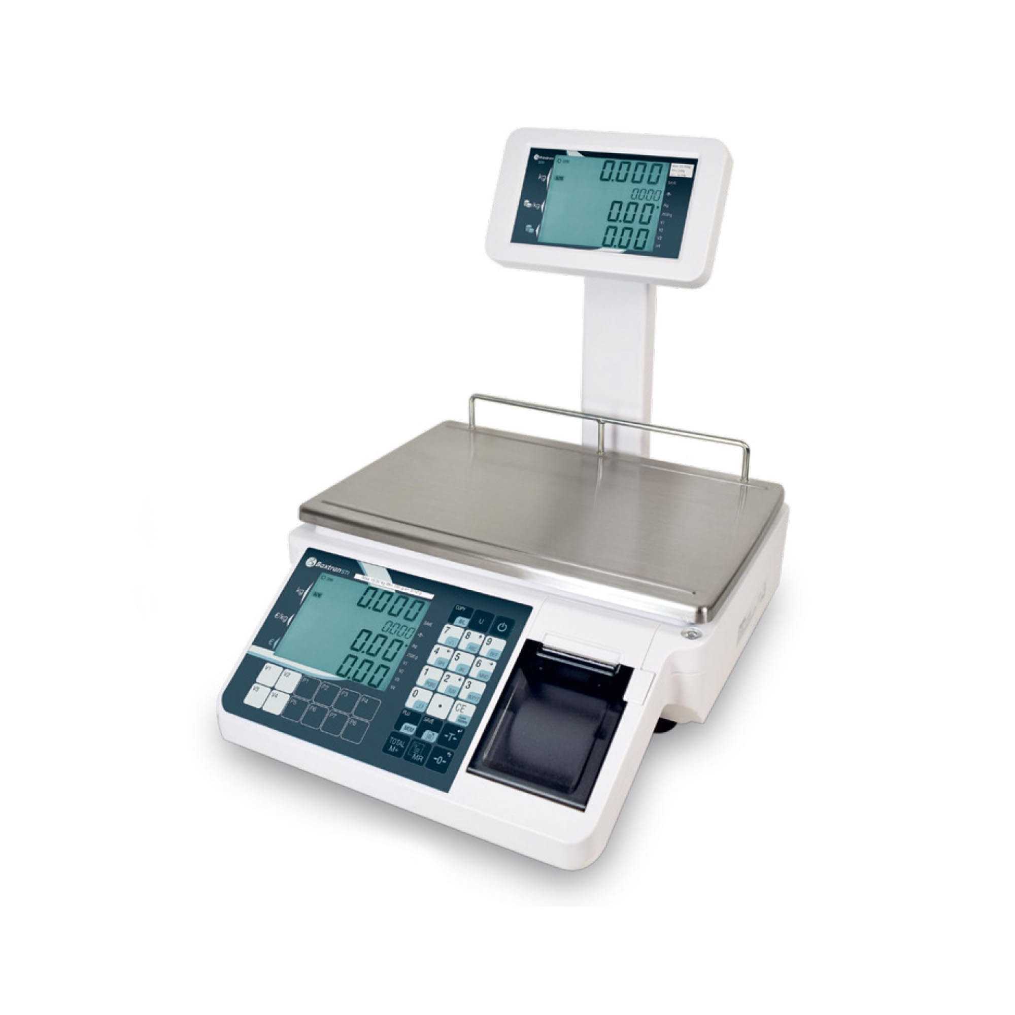 Balanza comercial 30 kg con impresora y panel hasta 4 vendedores