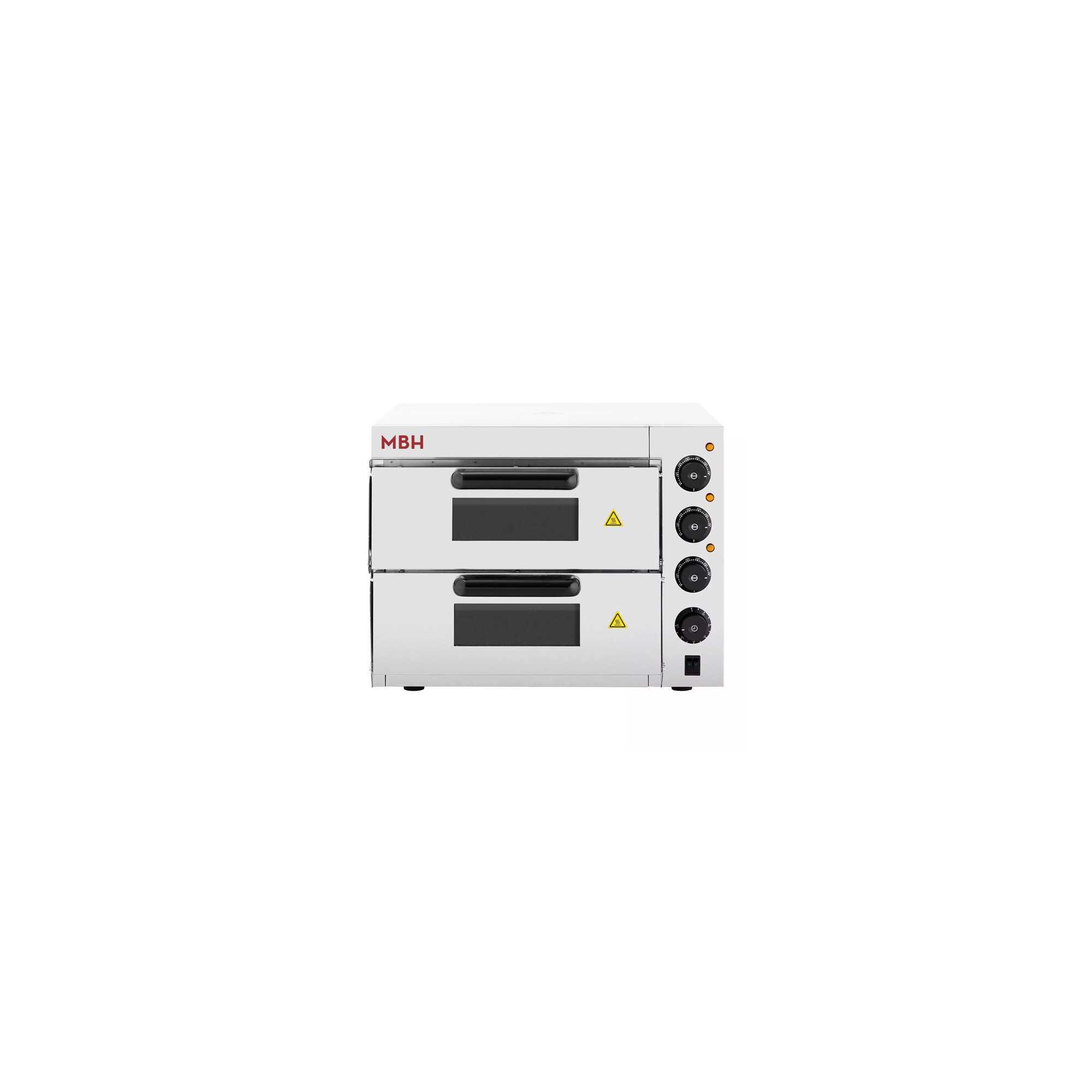 Horno de pizzas compacto profesional eléctrico de 2 cámaras