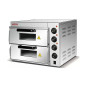 Four à pizza électrique compact professionnel 2 chambres