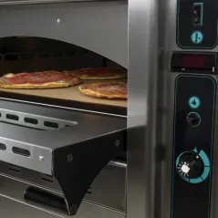 Forn de pizza professional a gas doble per a 8 pizzes de 30 cm