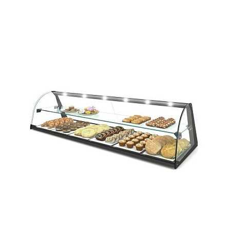 SAYL Standard Curved display case with shelf