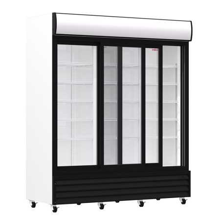 Vitrine réfrigérée 1600 litres avec 3 portes coulissantes