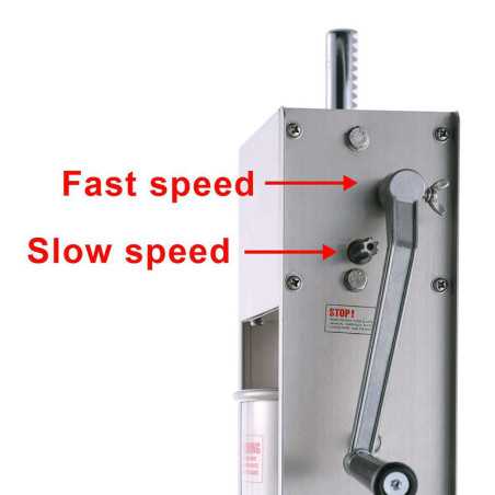 Vertical manual meat stuffer