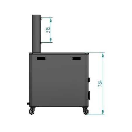 Professional automatic gas fryer for churros of 38 liters with drain valve