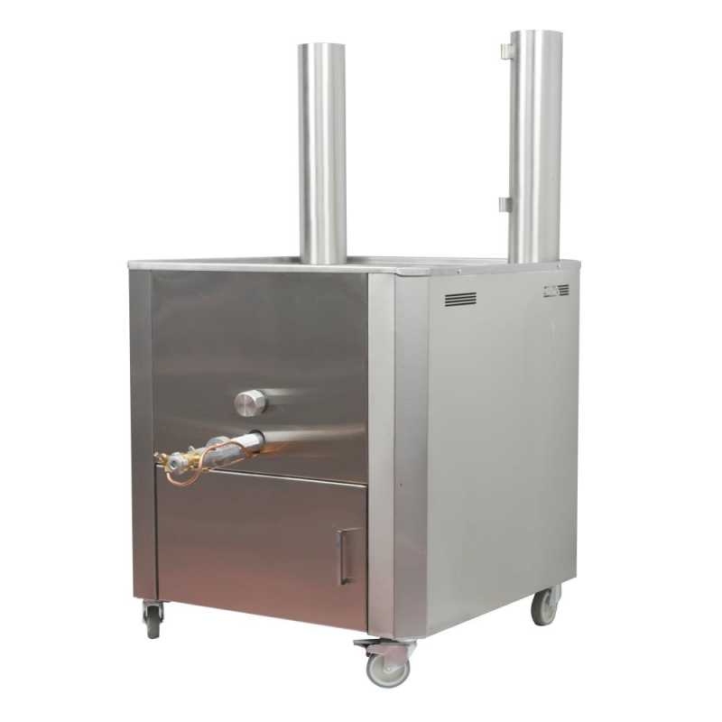 Professional automatic 22-litre gas-oil fryer for churros with drain valve