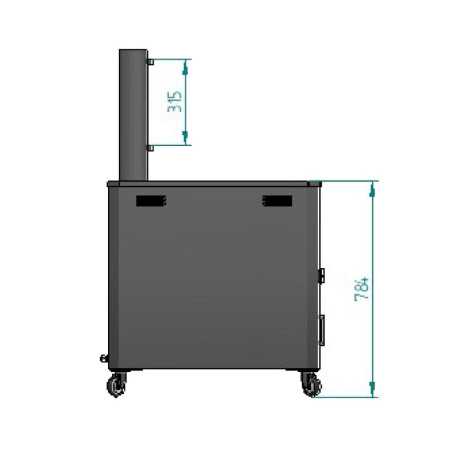 Professional automatic 22-litre gas-oil fryer for churros with drain valve