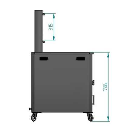 Professional automatic 30-litre gas-oil fryer for churros with drain valve