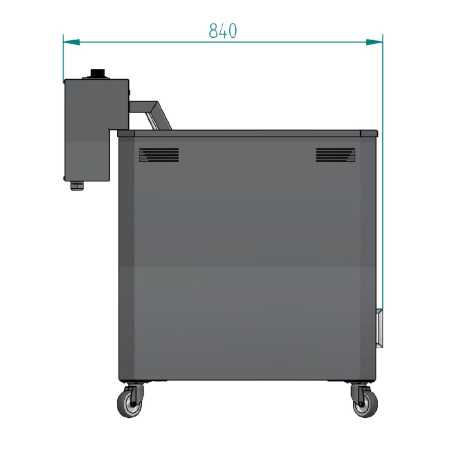 Professional electric churro fryer stove 14-liter with drain valve