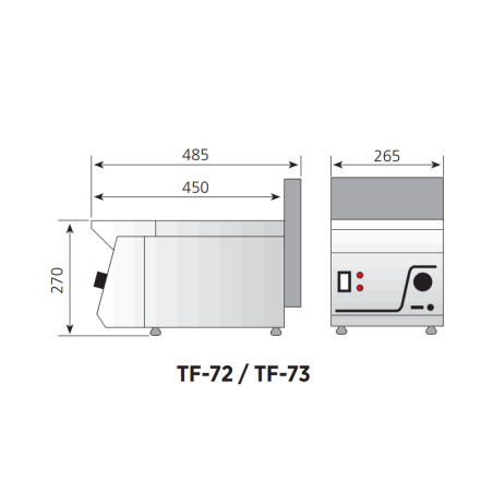Professional tabletop fryer TF