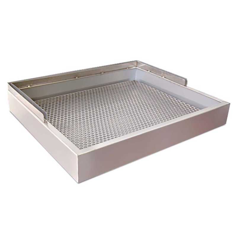 Égouttoir perforé en acier inoxydable avec guides à glacer pour churros Égouttoir perforé en acier inoxydable avec guides à glacer pour churros