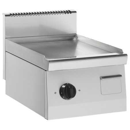 Frytop industrial llisa 40 cm d'acer inoxidable elèctrica fons 600