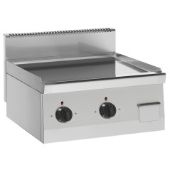 Frytop industriel lisse 60 cm inox électrique profondeur 600