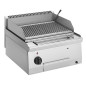 Volcanic stone grill 80 cm gas deep 600