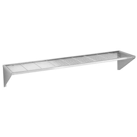 Industrial kitchen wall hood shelves