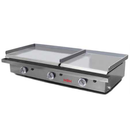 Professional double cooking gas griddles made of laminated steel