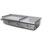 Professional double cooking gas griddles made of laminated steel