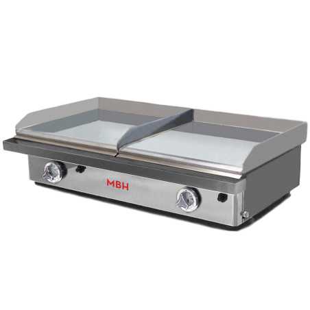 Professional double-fired hard chrome gas griddles