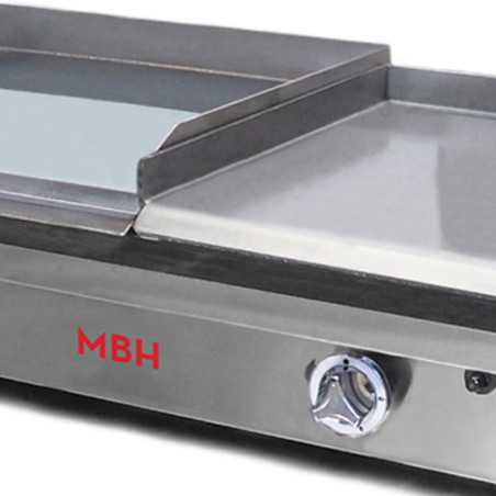 Professional double cooking gas griddles with hard chrome + laminated steel