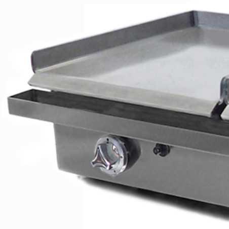Planchas professionnelles 120 avec différentes zones de cuisson au gaz