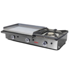 Plancha profesional industrial a gas 60 con fogón