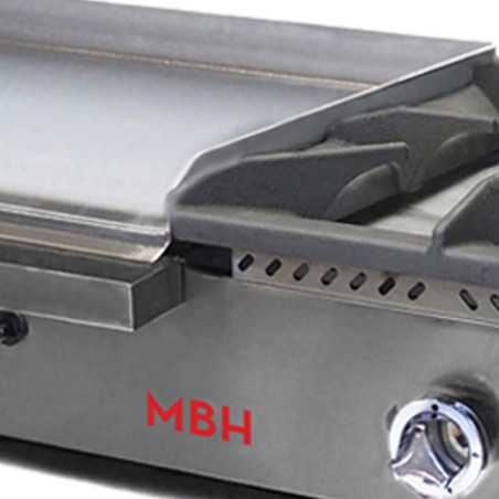 Plancha gaz professionnelle industrielle 80 avec réchaud