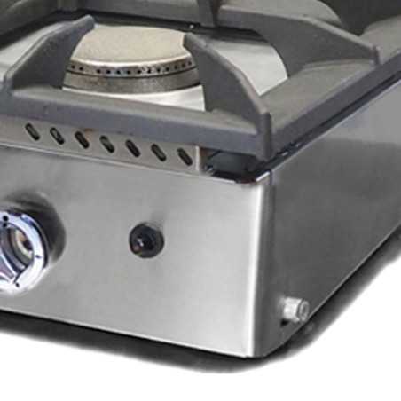Plancha gaz professionnelle industrielle 80 avec réchaud