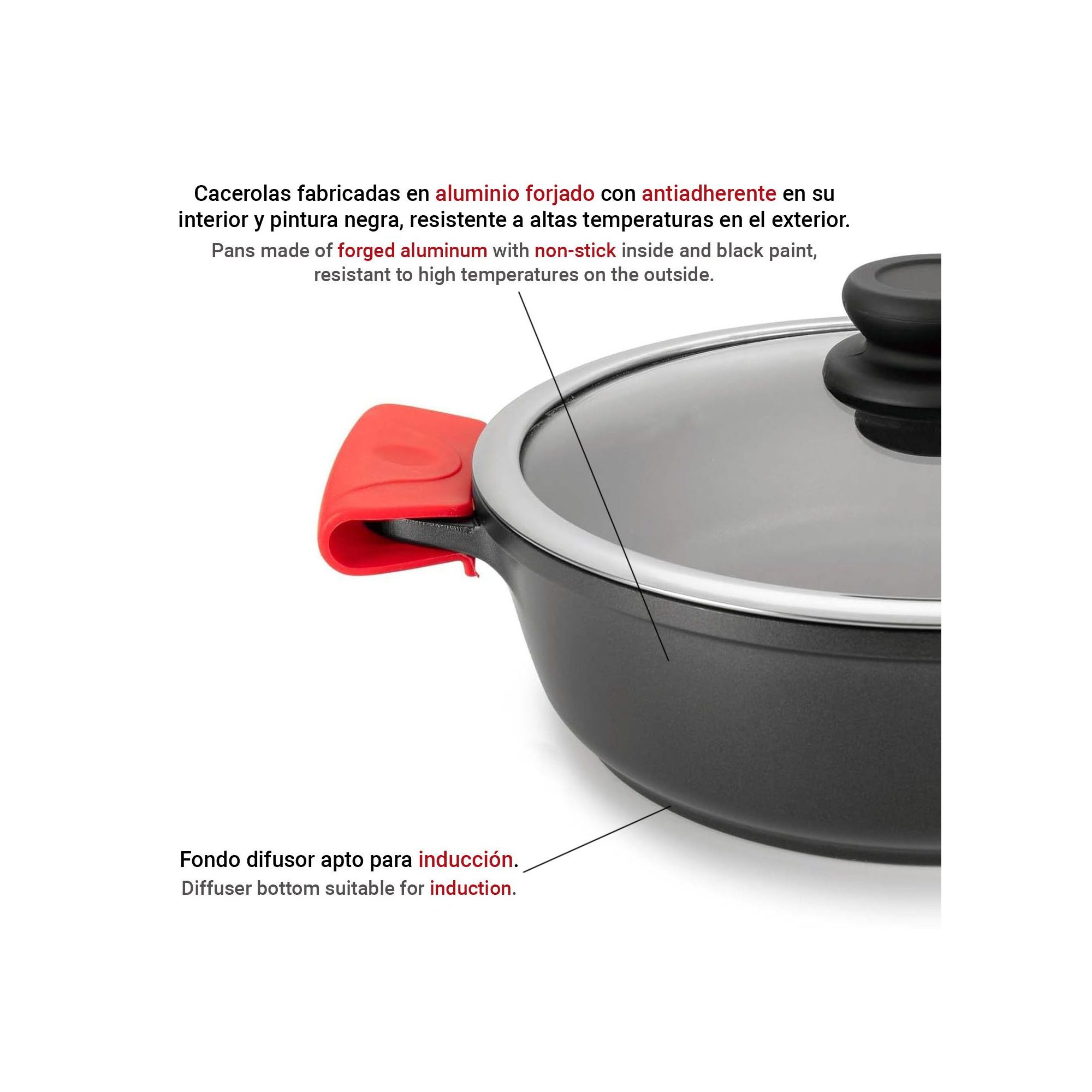FAITOUT AVEC COUVERCLE EN VERRE, EMBALLAGE CADEAU, Induction, 120 CO Concept Pro FAITOUT AVEC COUVERCLE EN VERRE, EMBALLAGE CADEAU, Induction, 120 CO Concept Pro