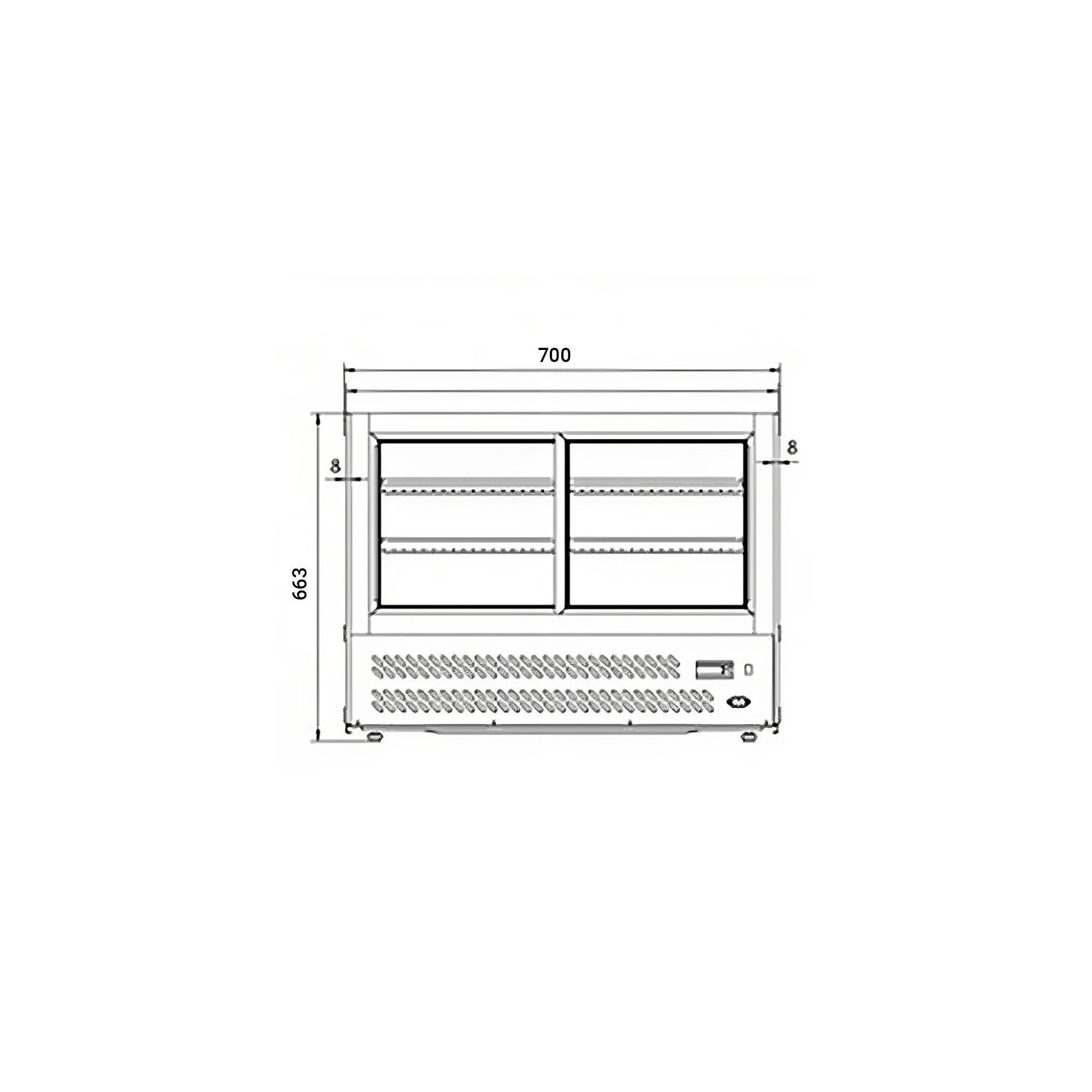 Countertop display case Hot - MBH