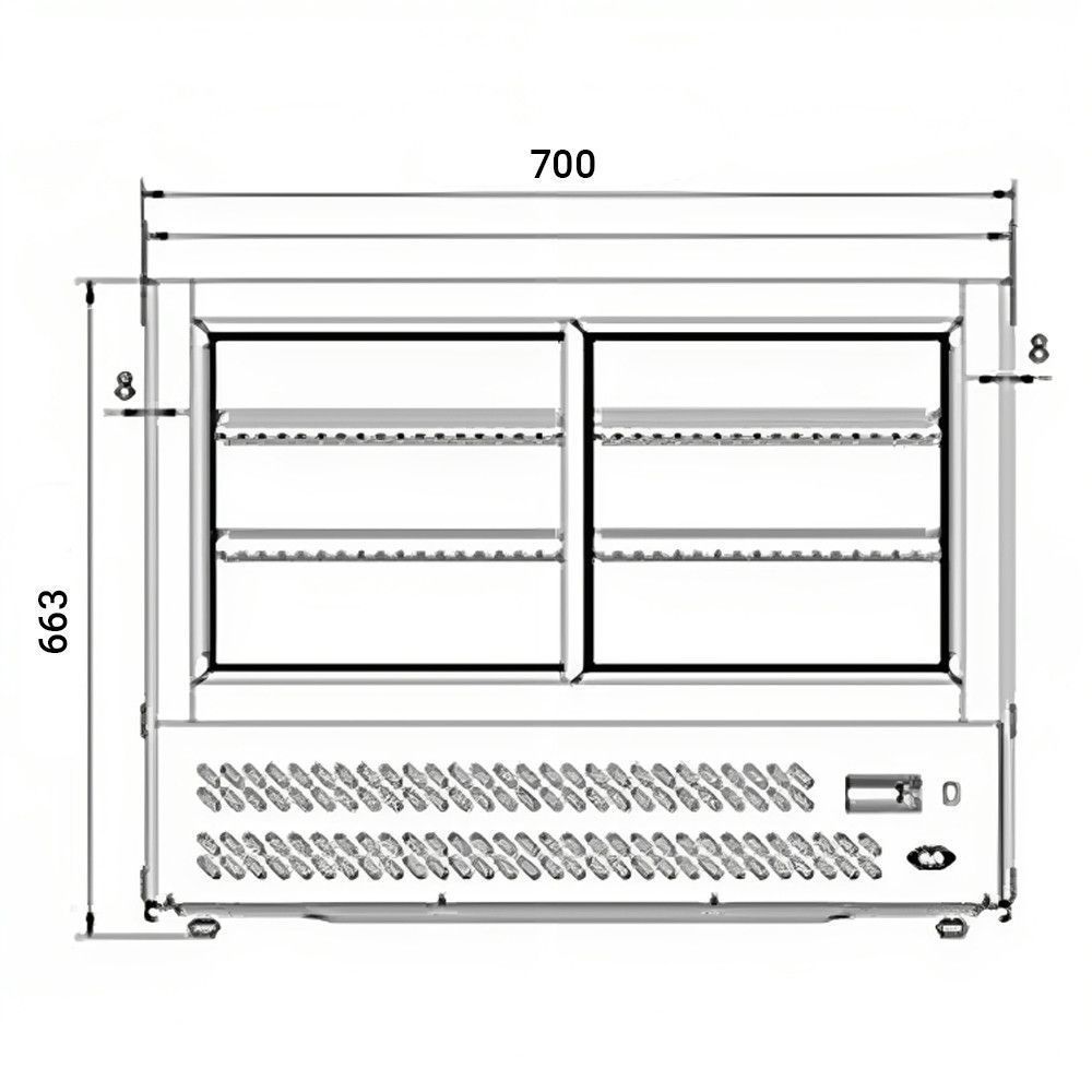 Countertop display case Hot - MBH