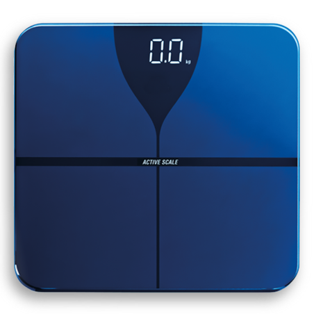 Bàscula de bany per al pes corporal Professional Active Blue Scale amb Bluetooth i aplicació