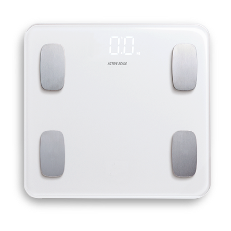 Bàscula de bany per al pes corporal Professional Active Crystal Scale amb Bluetooth i aplicació