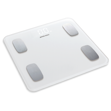 Báscula de baño para peso corporal profesional Active Crystal Scale con bluetooth y App