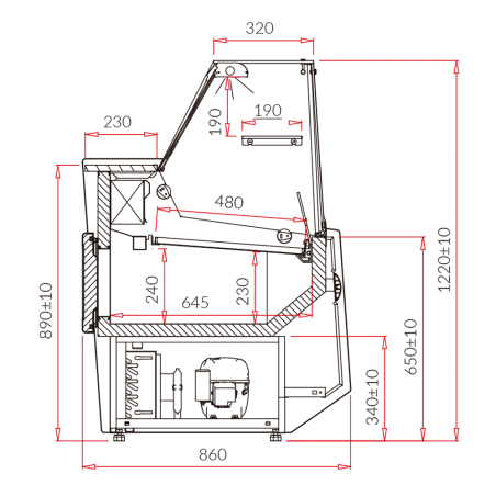 Vitrinas Hostelería S recta