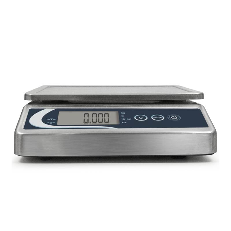 Balanza de peso profesional de 10kg y 200x155mm de acero inoxidable resistente al agua para hostelería.