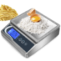 Balance de poids professionnelle de 10 kg, 200x155mm en acier inoxydable résistant à l'eau pour l'hôtellerie.