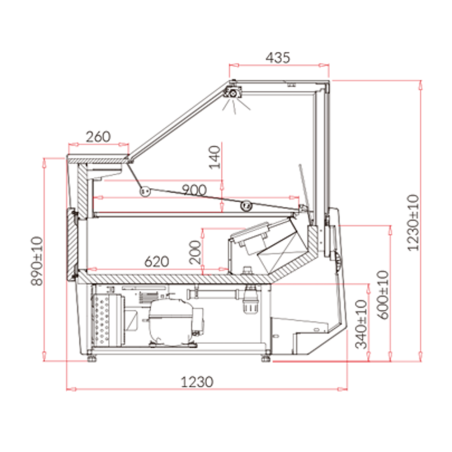 XL réfrigérée droite