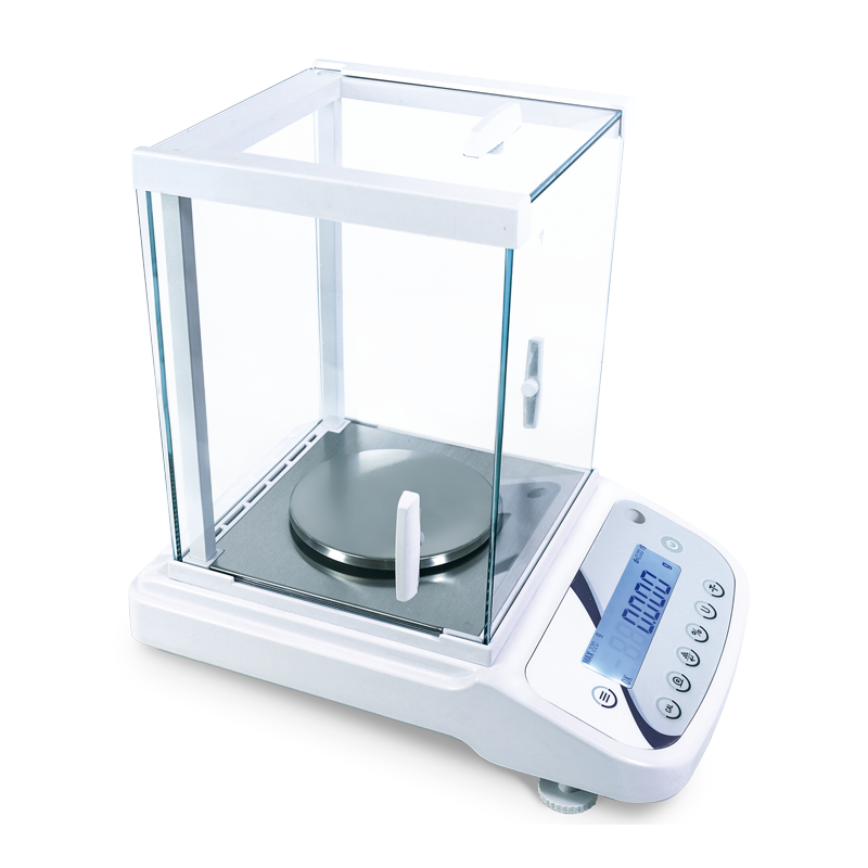 Professional Precision Scale with Transparent Glass Shield, 420g Capacity ø115mm for Labs and Pharma.