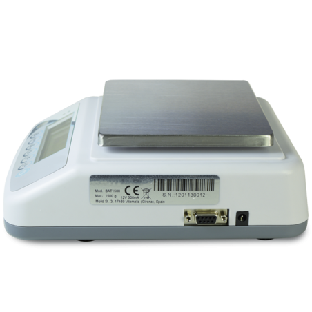 Balanza de precisión profesional INOX capacidad de 1500g y 136x162mm laboratorio, industria y farmacéutica.