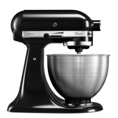 Amasadora profesional KitchenAid 5K45SSEOB negro accesorios, 4.28 litros. Batidora industrial bar, restaurante hostelería.