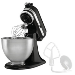 Amasadora profesional KitchenAid 5K45SSEOB negro accesorios, 4.28 litros. Batidora industrial bar, restaurante hostelería.