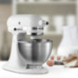 Amassadora professional KitchenAid 5K45SSEWH blanc amb accessoris, 4,28 litres per a bars, restaurants i hostaleria.