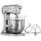 Batteur industriel KitchenAid 5KSM7591X argenté avec accessoires, 6,9 litres, pour les bars et la restauration.